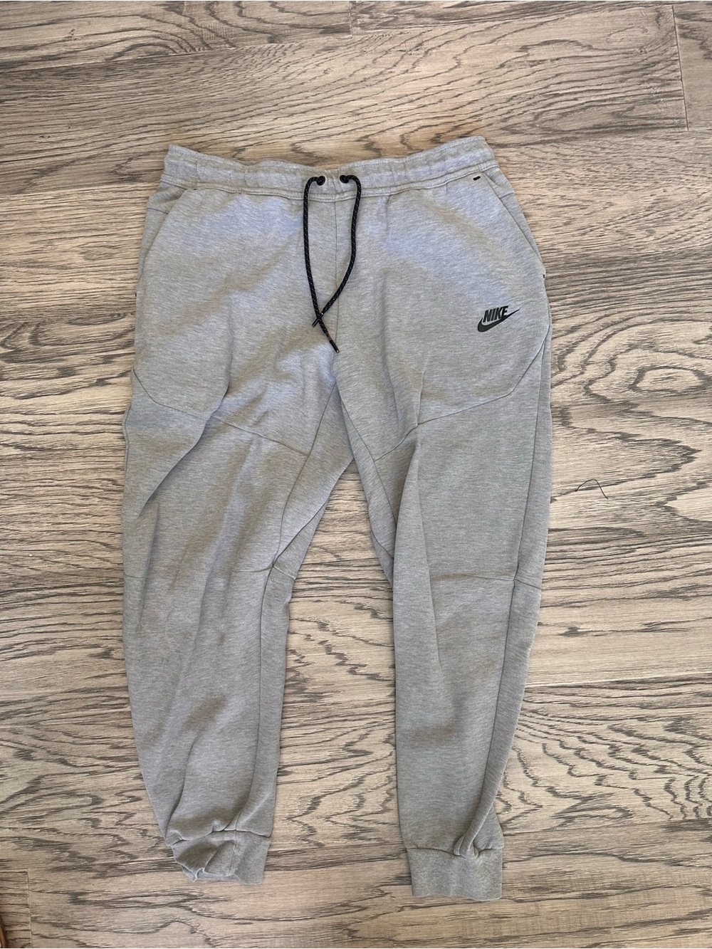 Nike Light Grey Kids Sweatpants with Black Drawstring